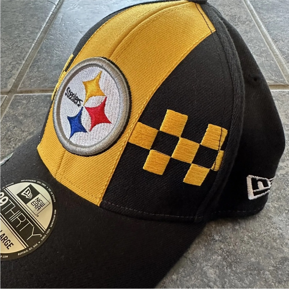 Pittsburgh Steelers New Era 39THIRTY 2019 Draft Stretch Fit Size M/L Hat Cap - Picture 2 of 3